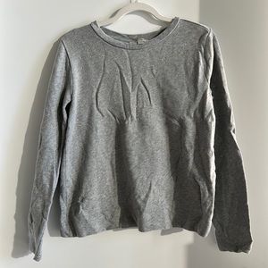 Loft grey embroidered stars sweater Medium